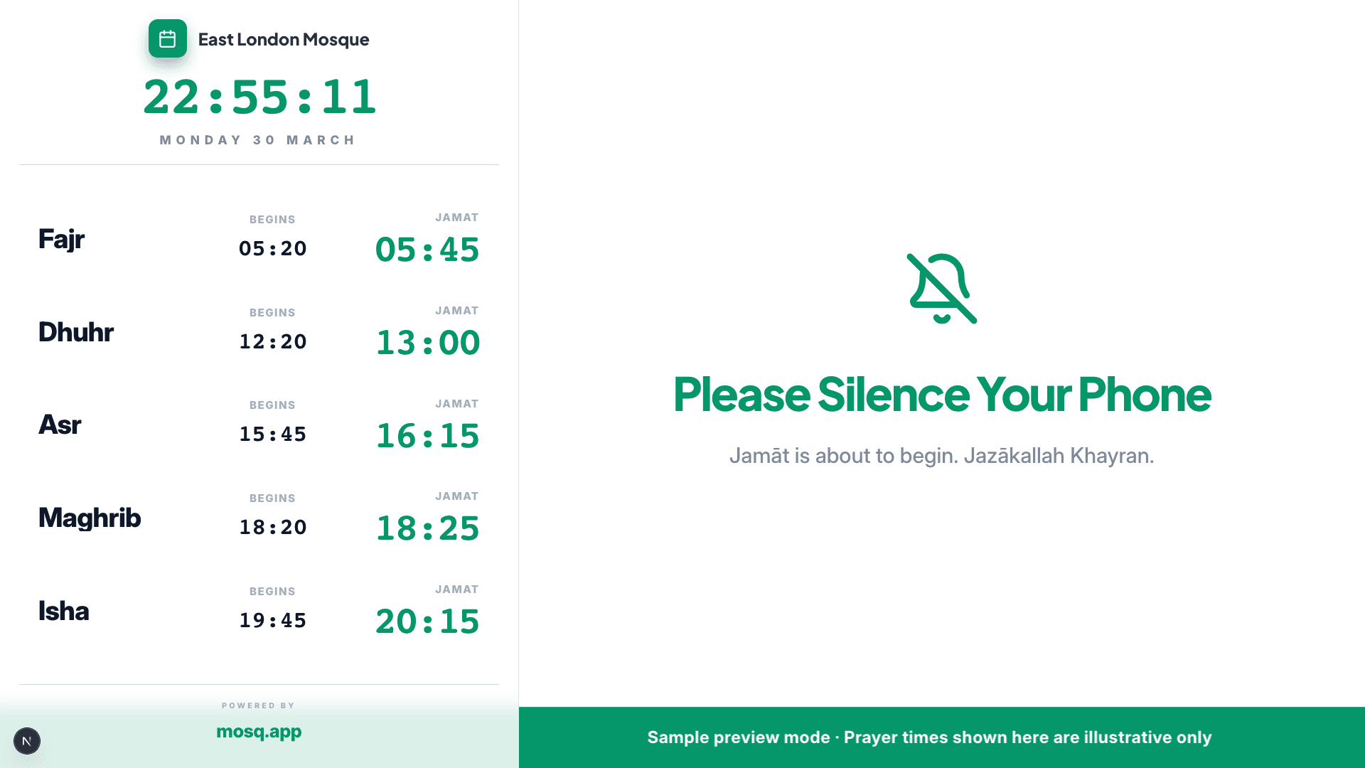 Sidebar layout preview