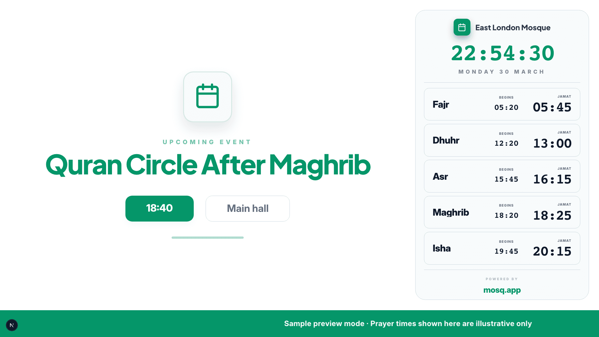 Events slide preview