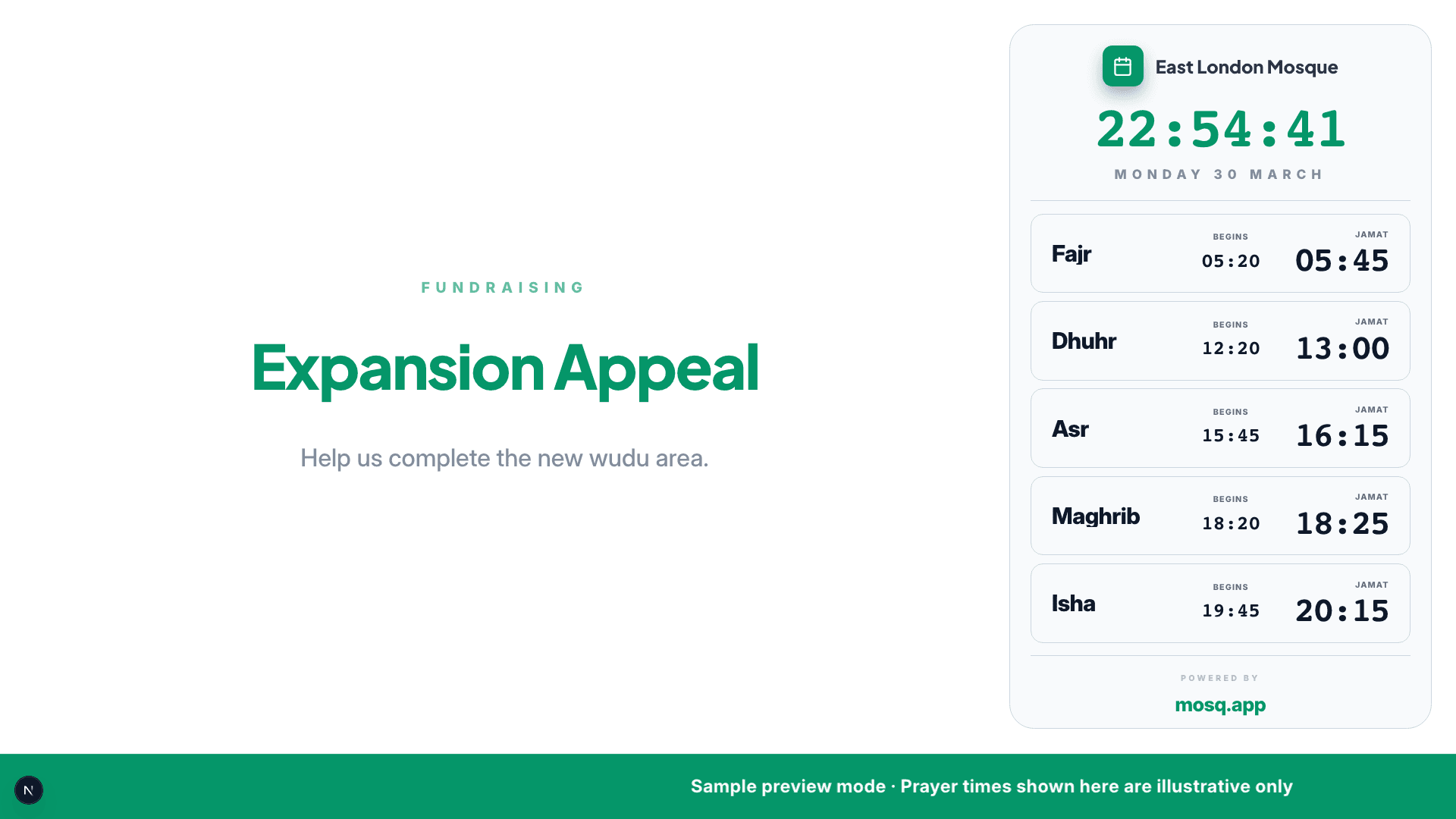 Fundraising slide preview