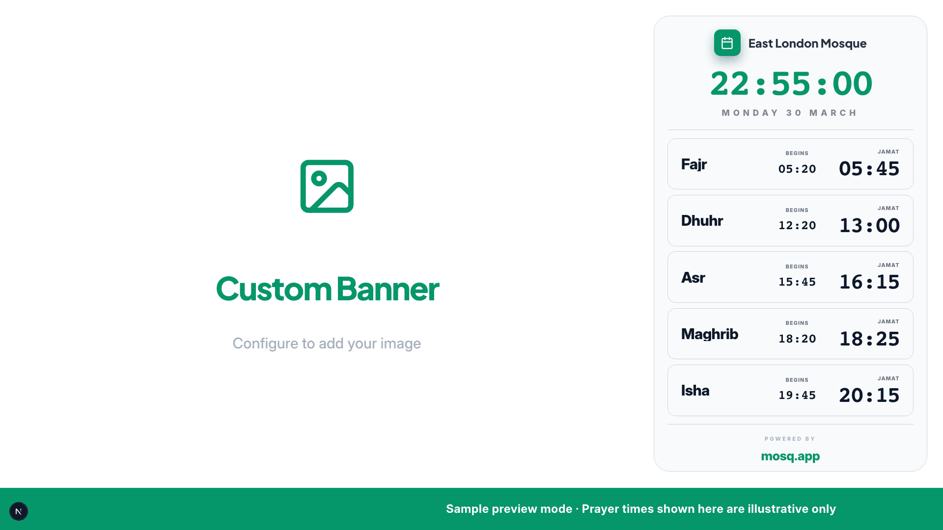 Custom Image slide preview