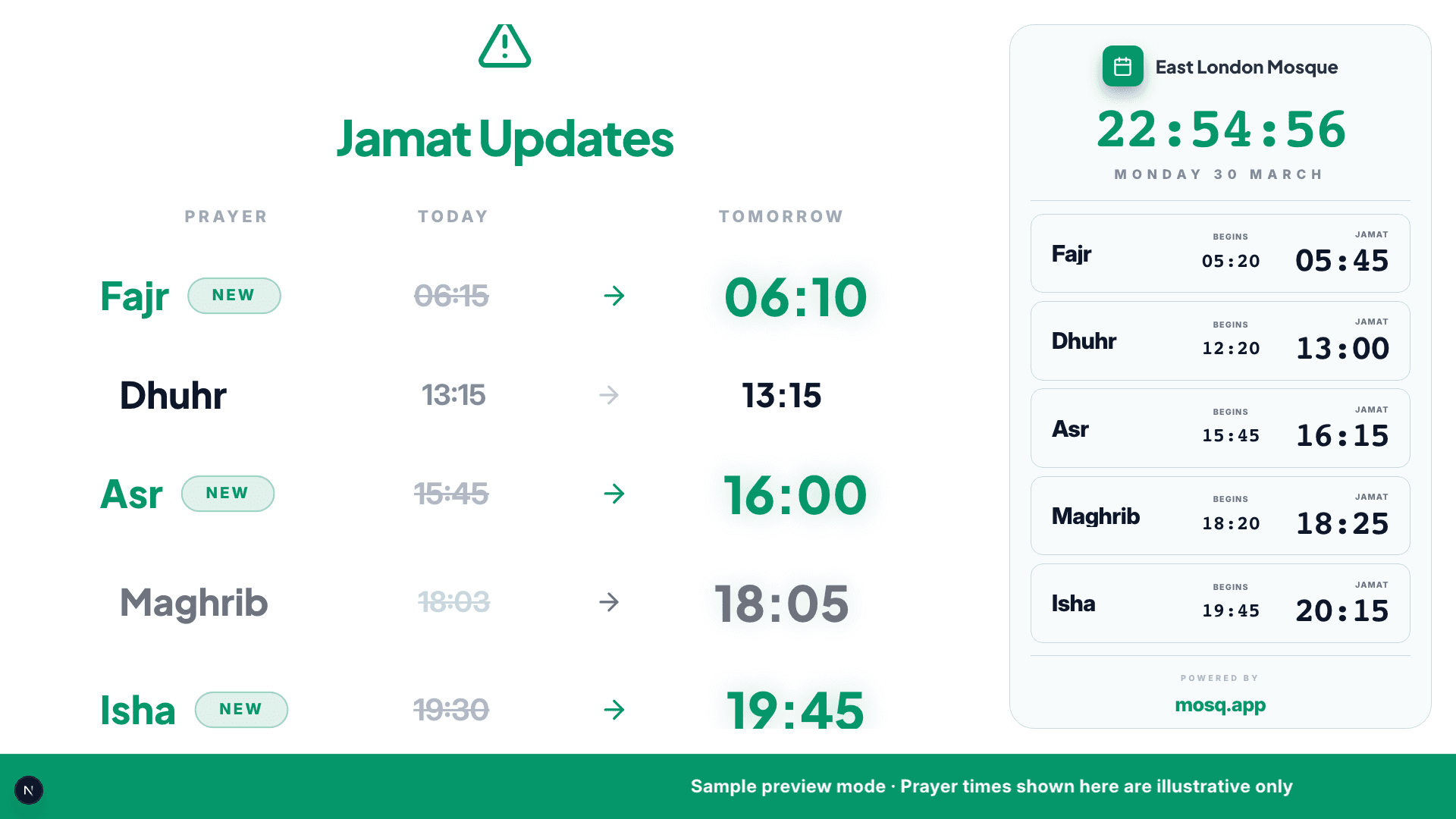Time Change slide preview